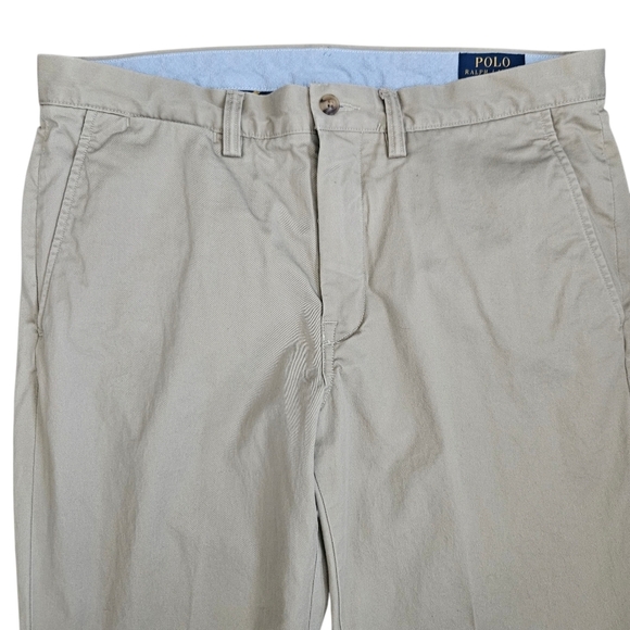 Polo Ralph Lauren Men's The Polo Chino Pants 33x32 Khaki Classic Cotton Twill - Picture 3 of 13